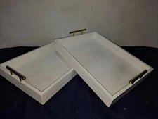 Kate and Laurel  Modern Rectangular Tray,  set of Two