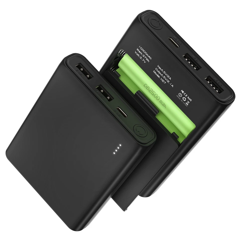 Портативный тонкий аккумулятор 10000 мАч быстрая зарядка внешнее резервное зарядное устройство - Изображение 2 из 4