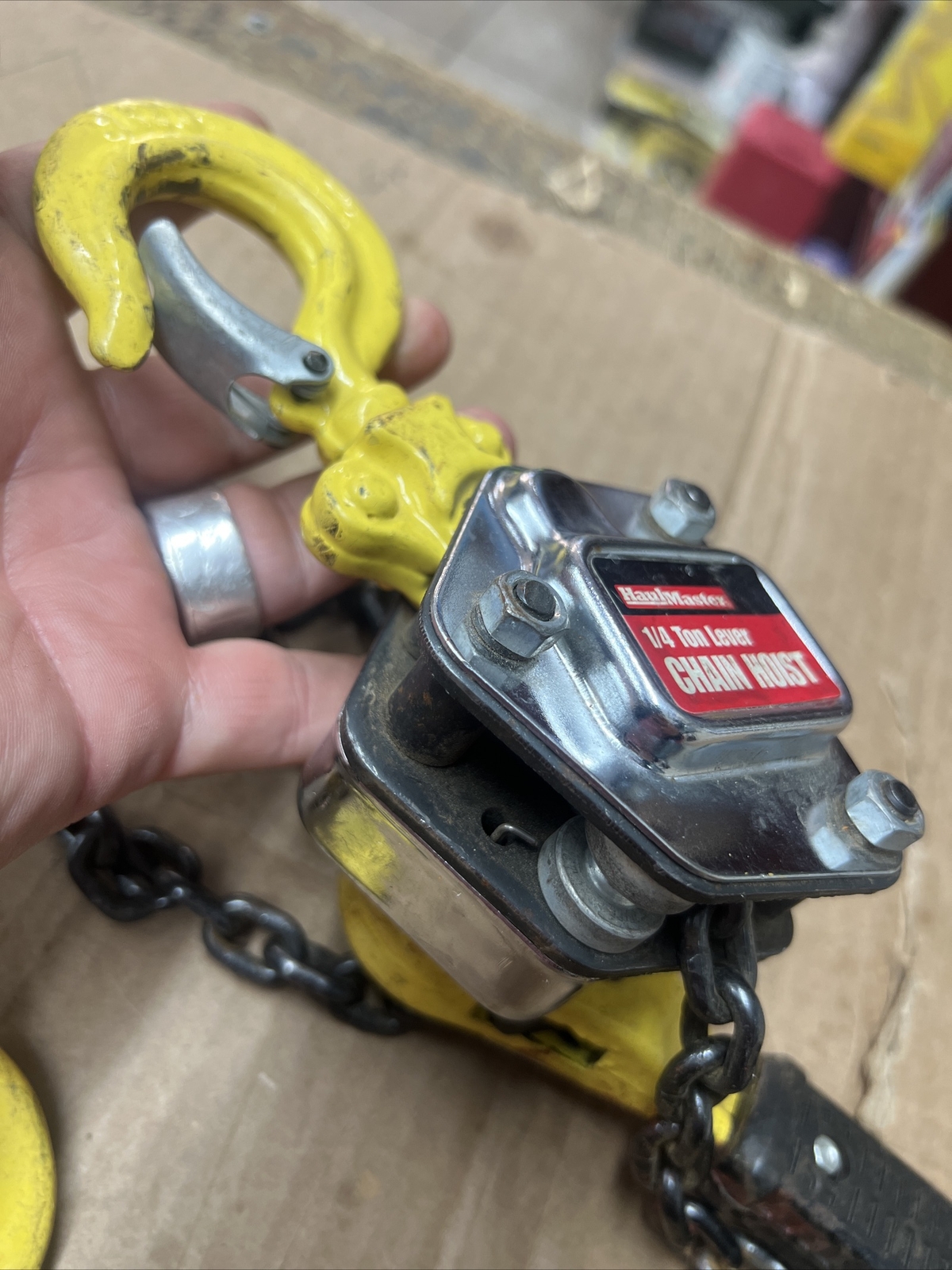 Haul Master 1/4 Ton Lever Vertical Lifting Chain Hoist 67144 Portable