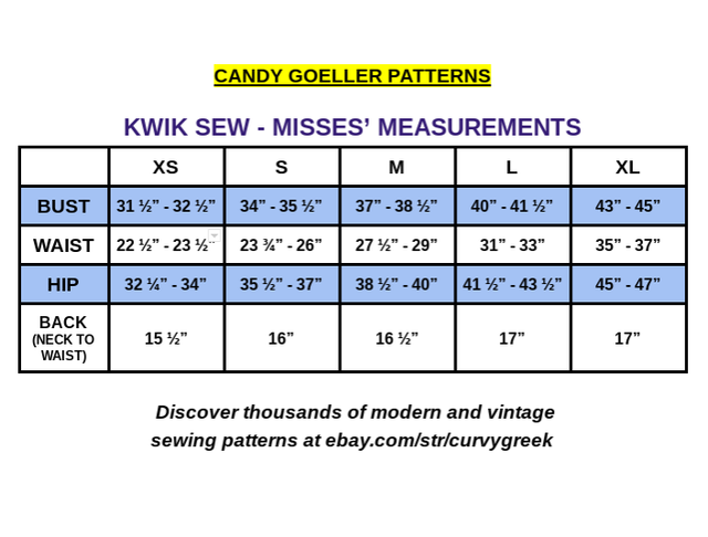 Dollhouse Making Home Hobby Kwik 38 Sewing Pattern Misses Jacket Coat Off Centered Zipper Or Button Bust 31 32 34 36 37 38 40 41 43 45 Uncut Size Xs S M L Xl