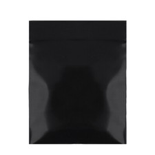 100pcs All Black Polyethylene Flat Zip Seal Bags In Various Sizes No Tear Notch