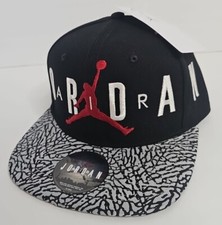 New - Youth Air Jordan Jumpman Snap Back Hat - Black/Red/White/Cement