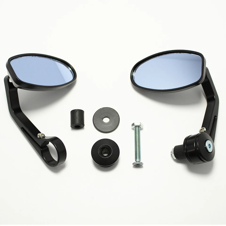 Pair 7/8" 22mm Hollow Bar End Mirrors Anti-Glare For Yamaha MT-07 MT-09 MT-10 - Image 4 of 4