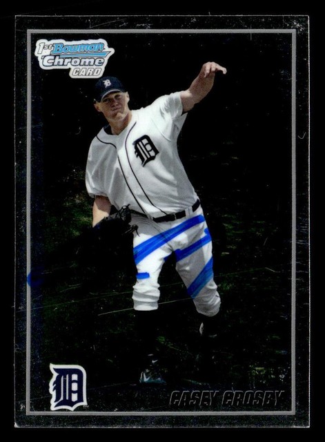 Casey Crosby signed auto 2010 Bowman #BCP20 Detroit Tigers