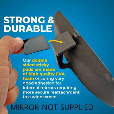 New Car Interior Rear View Mirror Double Sided Strong Stick Pad Glass Pads X2