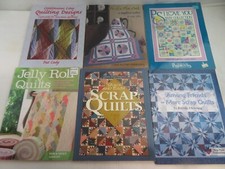 Lot of 6 Quilting Books With Patterns, Patchwork, Quilts Mixed Lot D