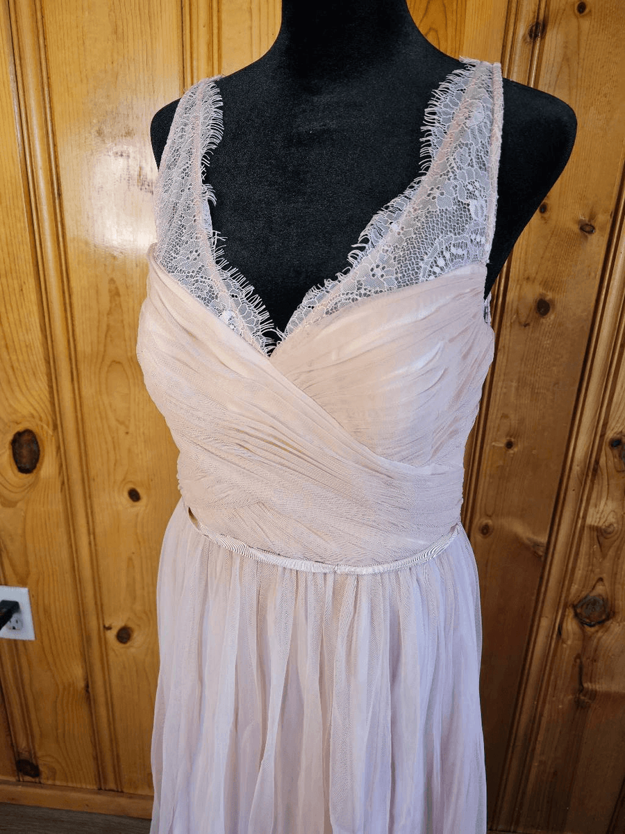 Hitherto Women's Bridesmaid Sleeveless Tulle Fleur Dress Light Pink Size 8  Prom | eBay