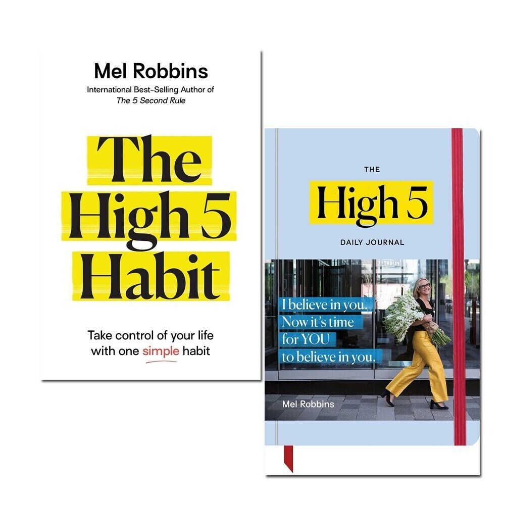 Mel Robbins Collection 2 Books Set The High 5 Habit, High 5 Daily Journal NEW