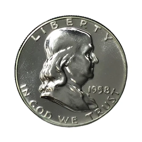 1958 50C Franklin Half Dollar Proof #
