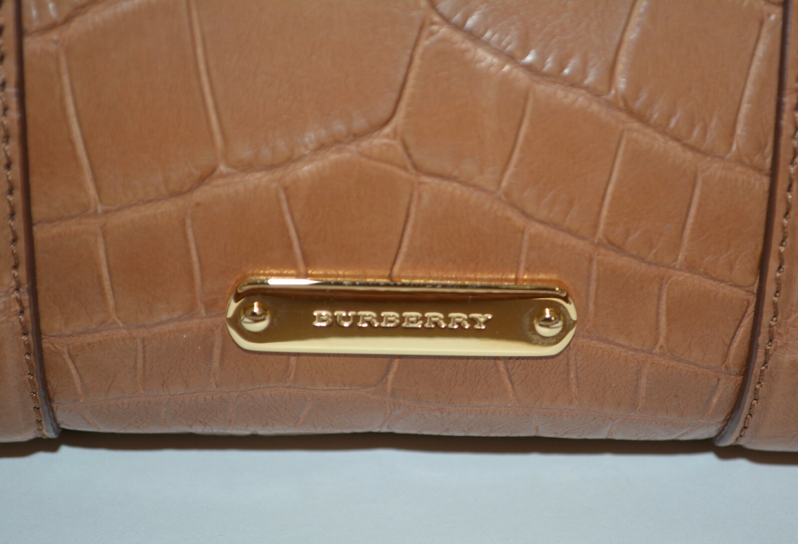 NEW BURBERRY ALLIGATOR LEATHER BAG DINTON WOMENS TOTE  MADE IN ITALY image 4