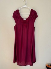 American Vintage Lorraine Deep Red Nylon Lace Nightgown Size Medium