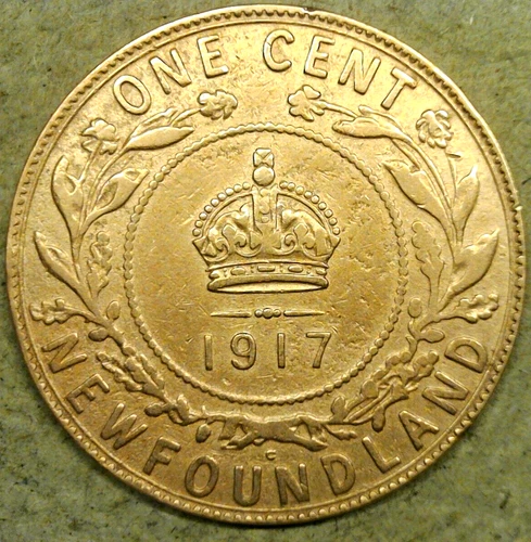 Photo of a 1917 Newfoundland Large Cent from an eBay sale