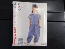 McCALL'S STITCH  SAVE 5510 CHILDREN'S JUMPSUIT  BLOUSE size 4-5-6