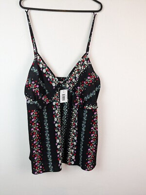 Matalan Ladies Time To Dream Size 16 Floral V-neck Cami Vest New