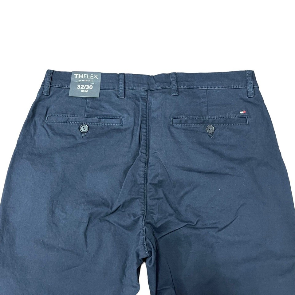 NWT Tommy Hilfiger Men's TH Flex Stretch Cotton Slim Fit Tapered Leg ...