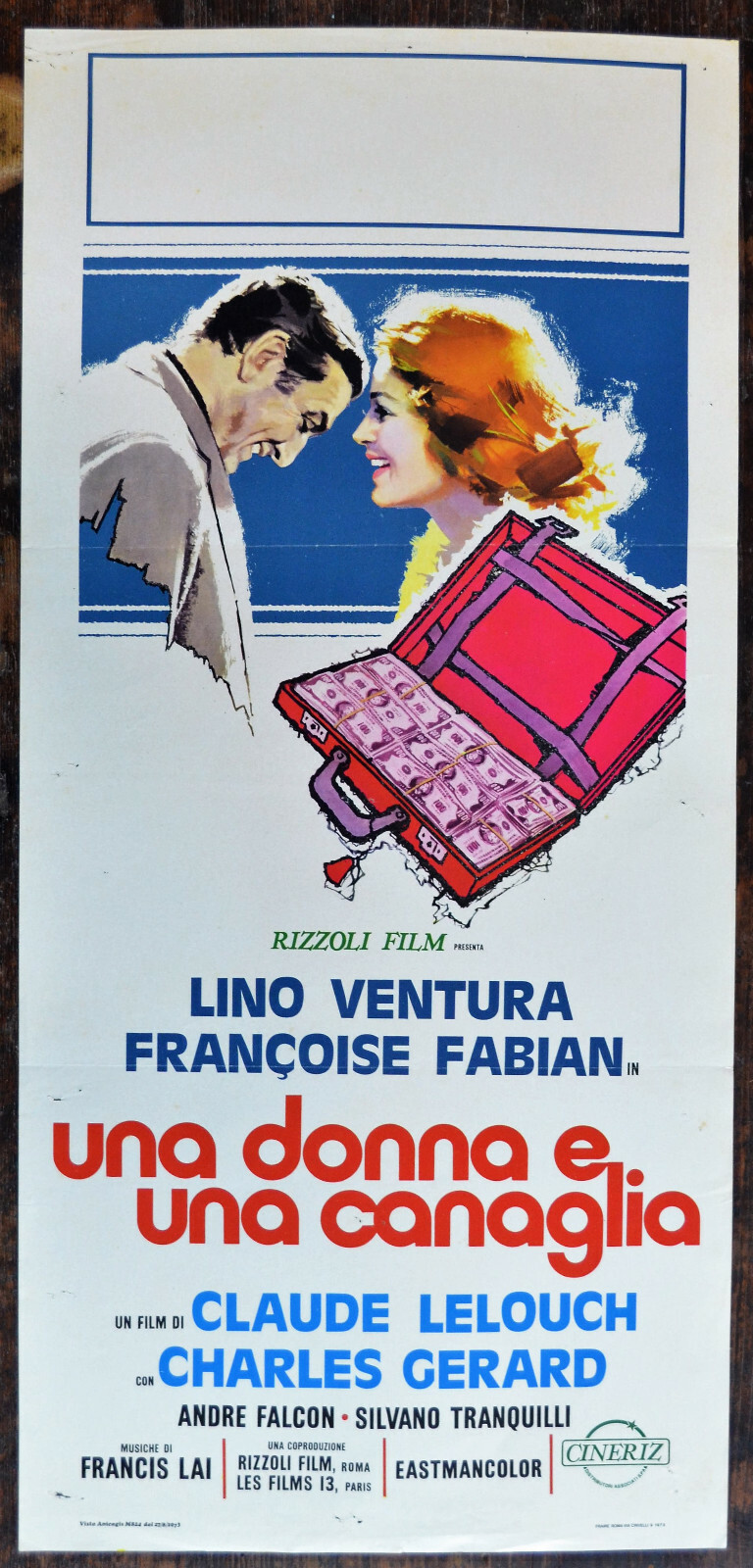 Locandina originale film Una donna e una canaglia (1974) - Regia di Claude Lelouch