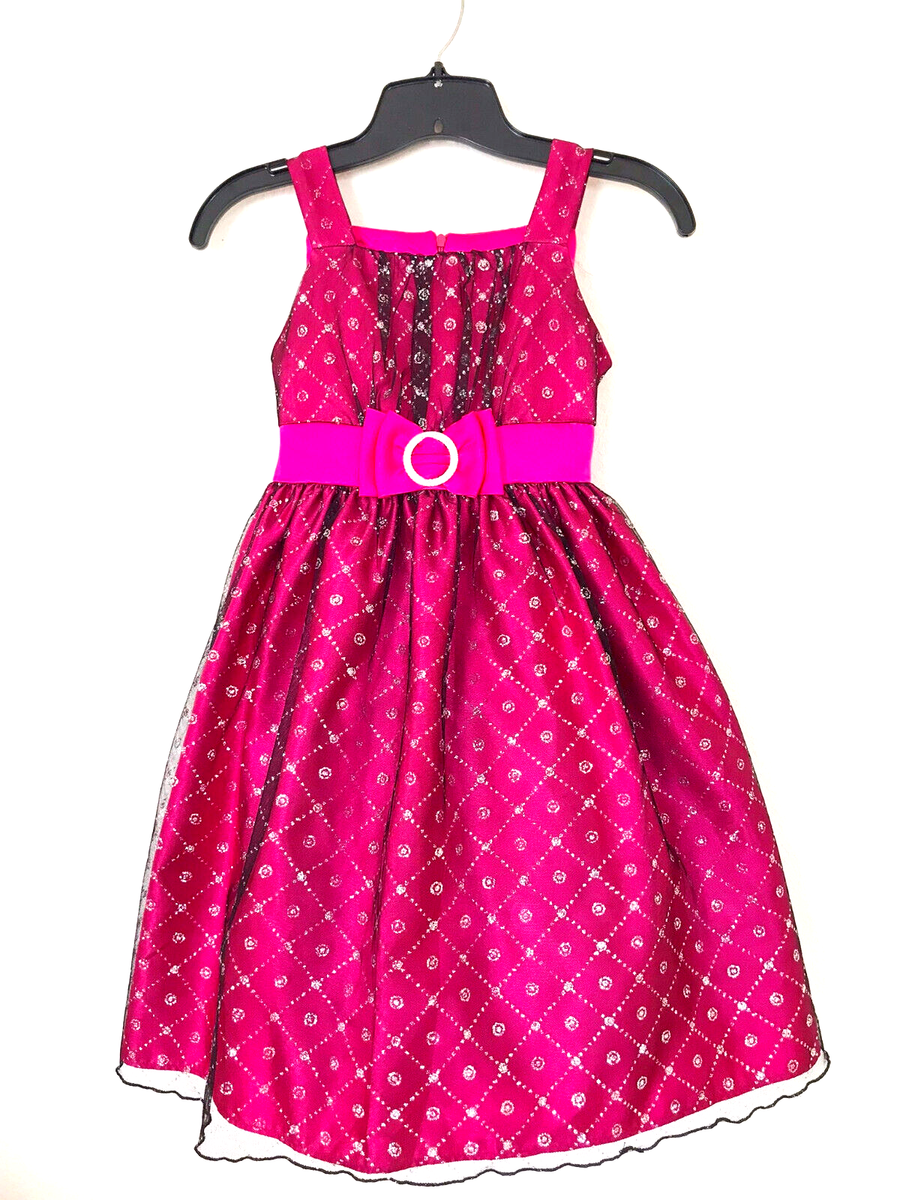 pink dress with black bow Bohemian Black Lace Wedding Dress with Fringe Sleeves main image 0