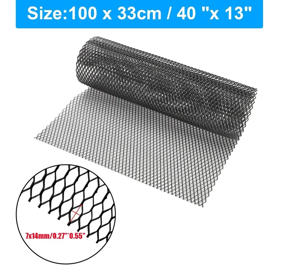 1X Red de rejilla de malla de 40" X 13" para parachoques guardabarros capó ventilación universal hexagonal Foto 3 de 4