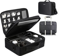 Luxtude Extra Large Electronics Organizer Travel Case, Cable Organizer Bag