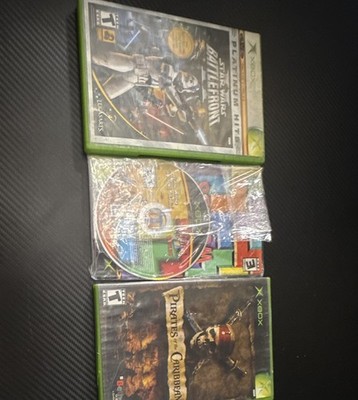 Microsoft Original Xbox Lot of 3 Games: Star Wars Battlefront, Pirates Caribbean