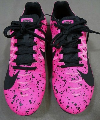 NIKE ZOOM RIVAL S 9 MEN'S SIZE 6 TRACK RUNNING SHOES ''PAINT SPLATTER-PINK BLAST''