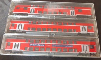 Spur H0 FLEISCHMANN 5623K, 5624K, 98 5625K Doppelstockwagen NEUWERTIG OVP 
