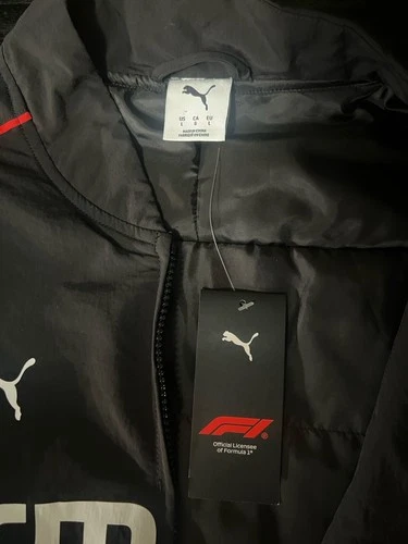 Large🔥Puma F1 Pilot Jacket Mens Formula 1 Bomber Full Zip Black 635353 01 image 8
