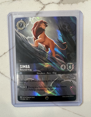 Disney Lorcana Simba Returned King Enchanted 215/204 Foil English