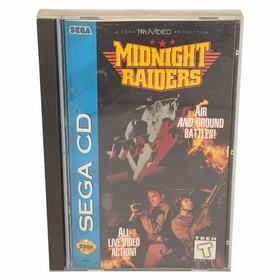 Midnight Raiders (Sega CD, 1994) CIB Complete w/ Manual + Reg Card Tested