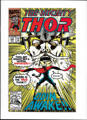 The Mighty Thor #449 VF- Copy Marvel Comics Odin Awake!
