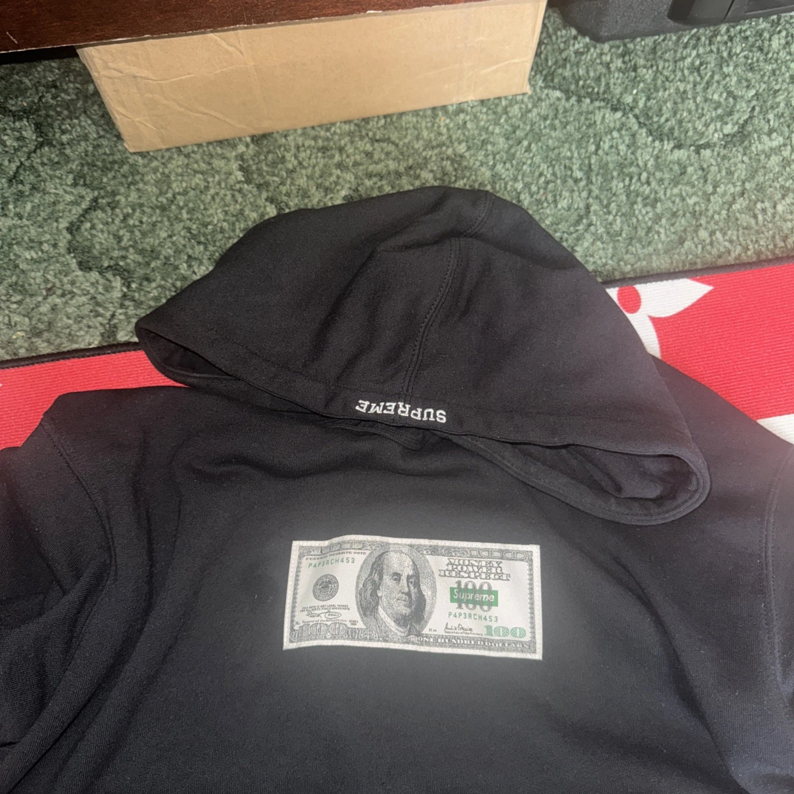 Supreme Franklin Felpa con Cappuccio SS20 Nera Media