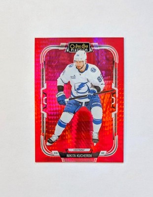 Nikita Kucherov Red Prism /199 2025-26 O-Pee-Chee Platinum Hockey #118 Lightning