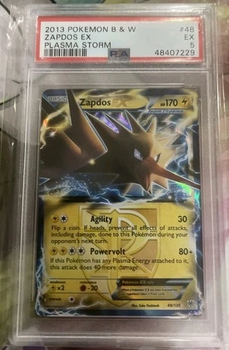 Pokémon 2013 ZAPDOS EX Plasma Storm  Black & White HOLO  #48 PSA 5