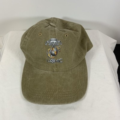 USMC Marine Corps Strapback USMC Brown Hat Cap