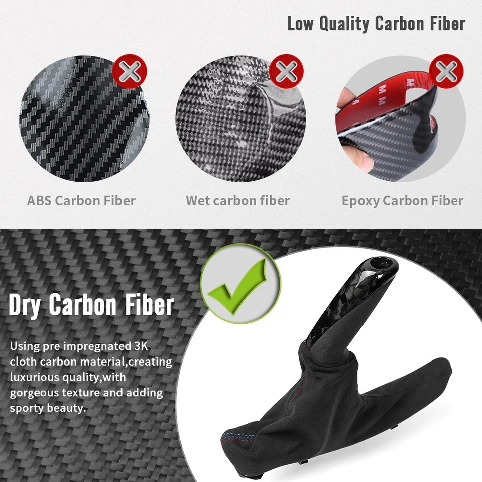 Forged Alcantara Handbrake Accessory for BMW M3 M4 F80 F82 F30 F34 F32 14-18 - Image 4 of 4