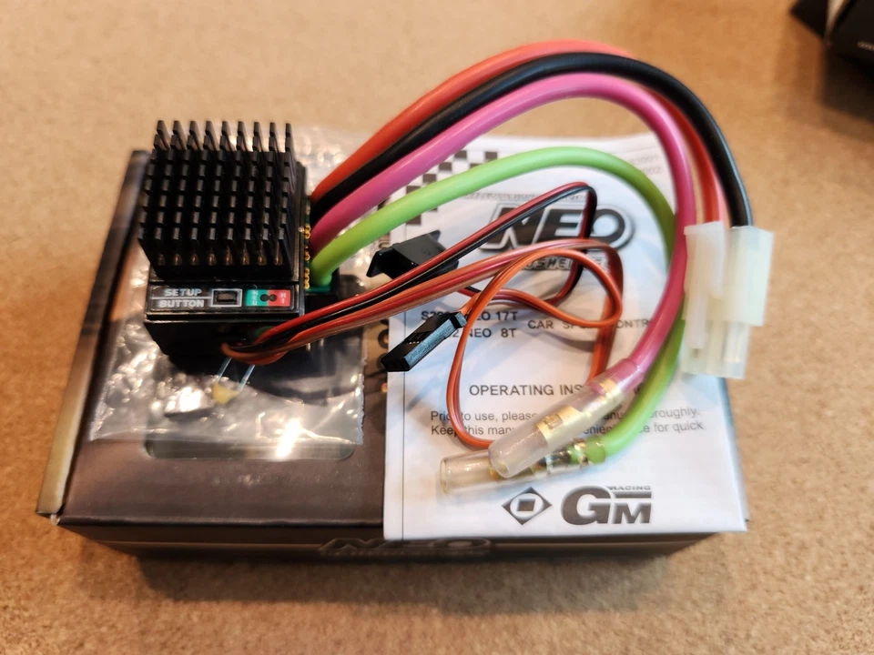GM Racing RC Car Truck Boat Brushed Motor ESC Speed Controller 8T Turn NOS S3002 - Image 4 of 4