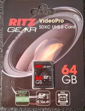 Ritz Gear 64GB High-Speed SDXC UHS-II SD Card 