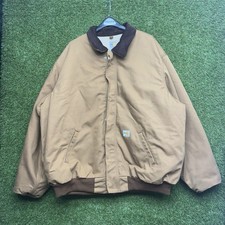 Carhartt FR Hooded Jacket Mens 3XL Tall Quilted Lined Flame Resistant FRJ134 BRN