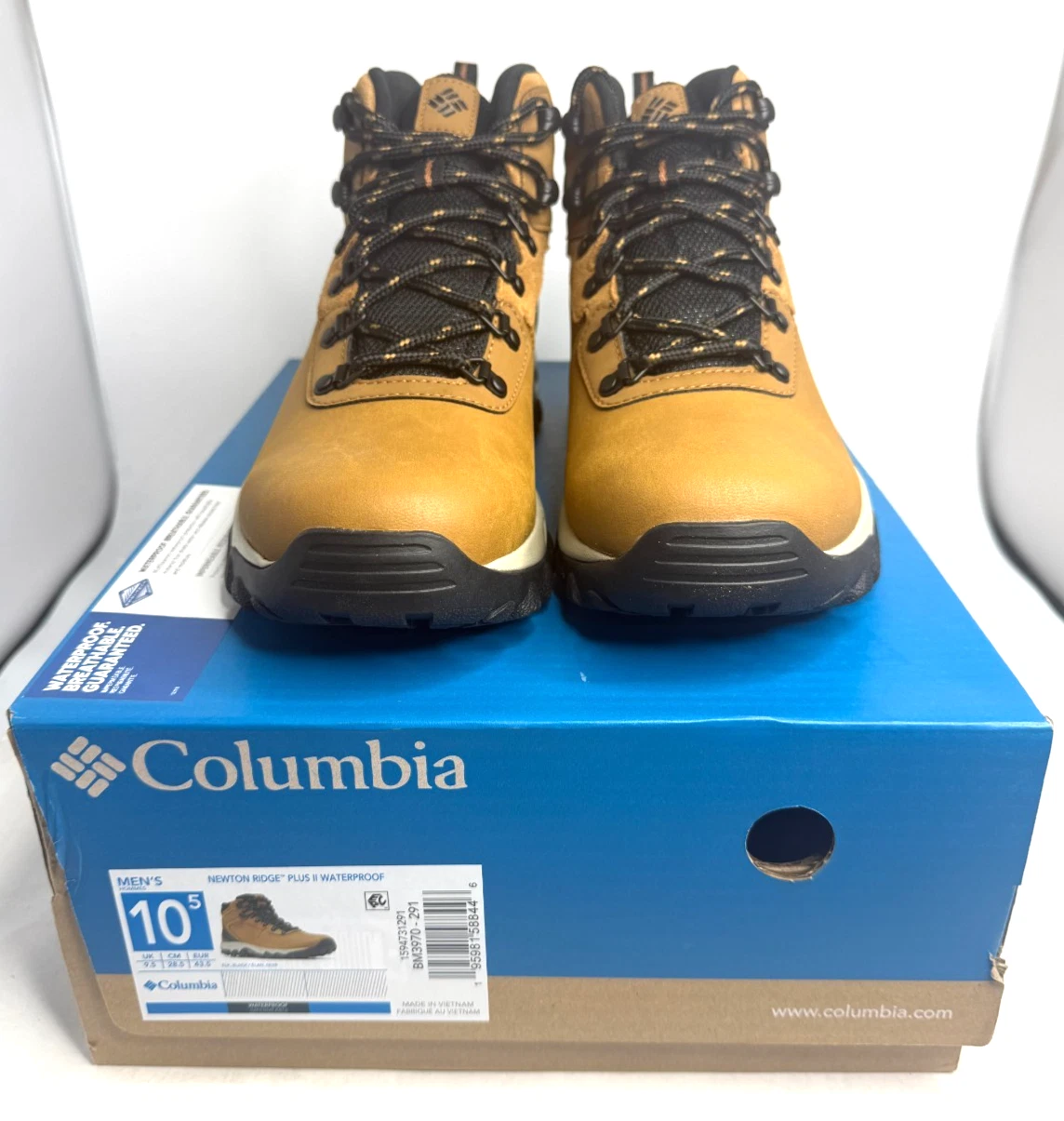 Columbia Newton Ridge Plus II BM3970-291 Waterproof Hiking Boots Men's Size 10.5