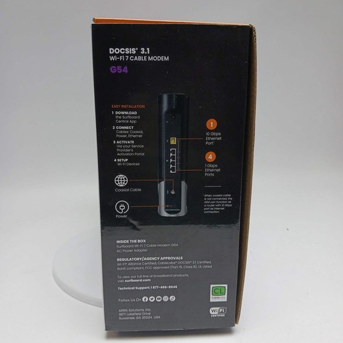 Router ARRIS Surfboard Wi-Fi 7 con cable módem DOCSIS 3.1 negro - Imagen 4 de 10