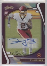 2021 Panini Absolute Rookies Spectrum Purple Signatures 4/5 Dyami Brown Auto 0o5