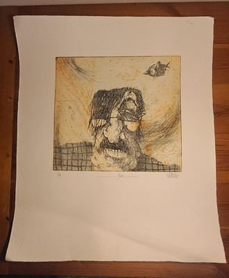 Günter Rückert Farblithographie ''Günter Grass''