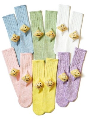 KAPITAL 56 yarns RAINBOWY HAPPY HEEL socks smile 6 pairs set
