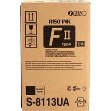 2-Pack RISO S-8113UA F II TYPE OR S-8113UA F TYPE INK 1000ml Cartridges Black