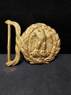 WW2 Original Belt Buckle Italian Fascist Military Officer Marked Safs Napoli