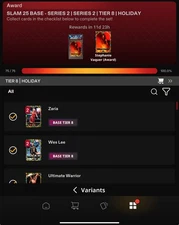 DIGITAL Topps WWE Slam 25 - BASE SERIES 2 Holiday Set 75/75 (No Award)