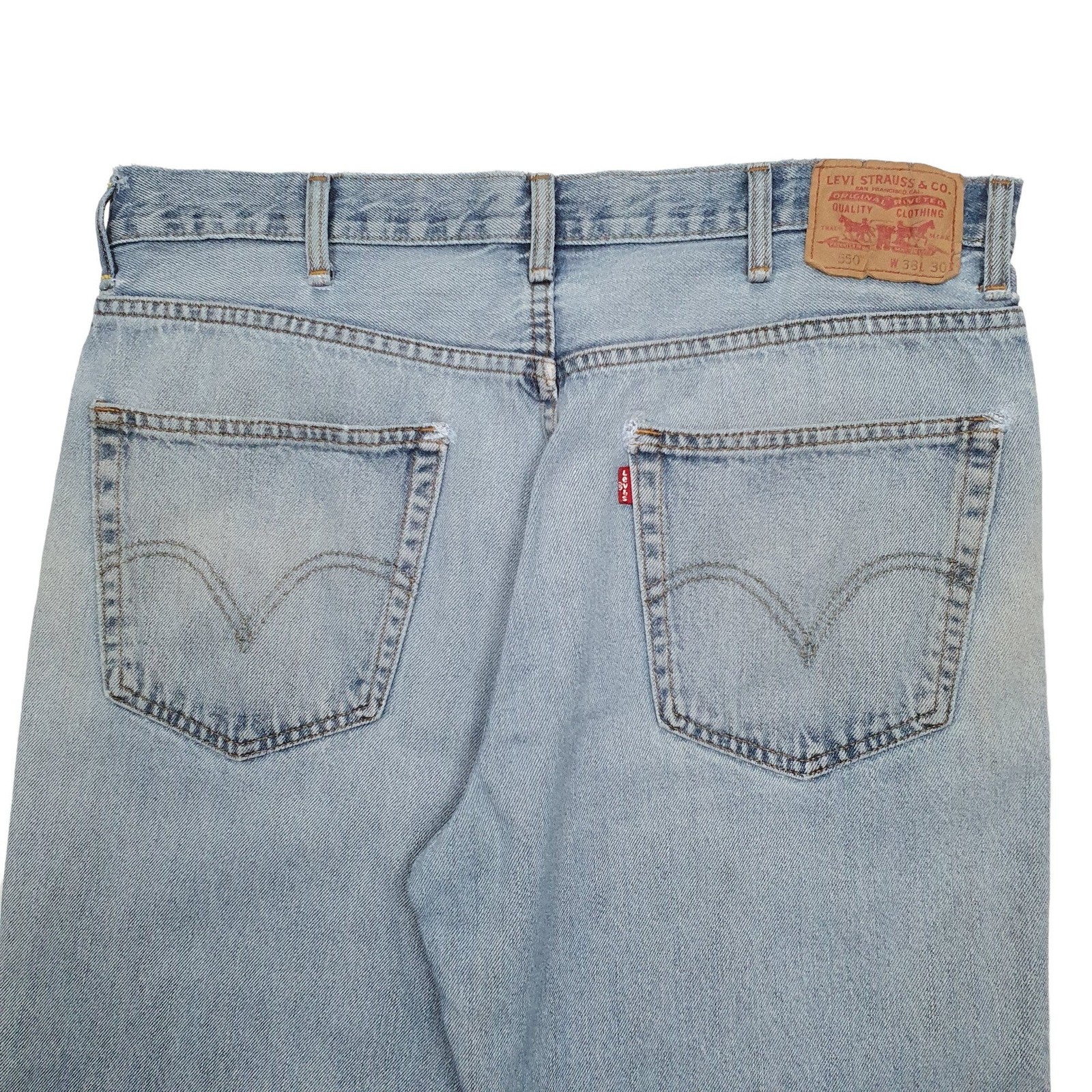 LEVIS 550 Jeans Relaxed Fit Blue Denim Trousers Mens W38 L30 image 4