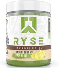 RYSE Loaded Greens Lemon Burst 30srv: Digestion, Immunity & Energy: Exp 10/30/25