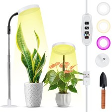 LED Grow Light for Indoor Plants with Stand UV Full Spectrum Halo Growing Lamp
