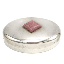 Vintage Oval Pill Box 60s Silver 800 Florence Made in Italy